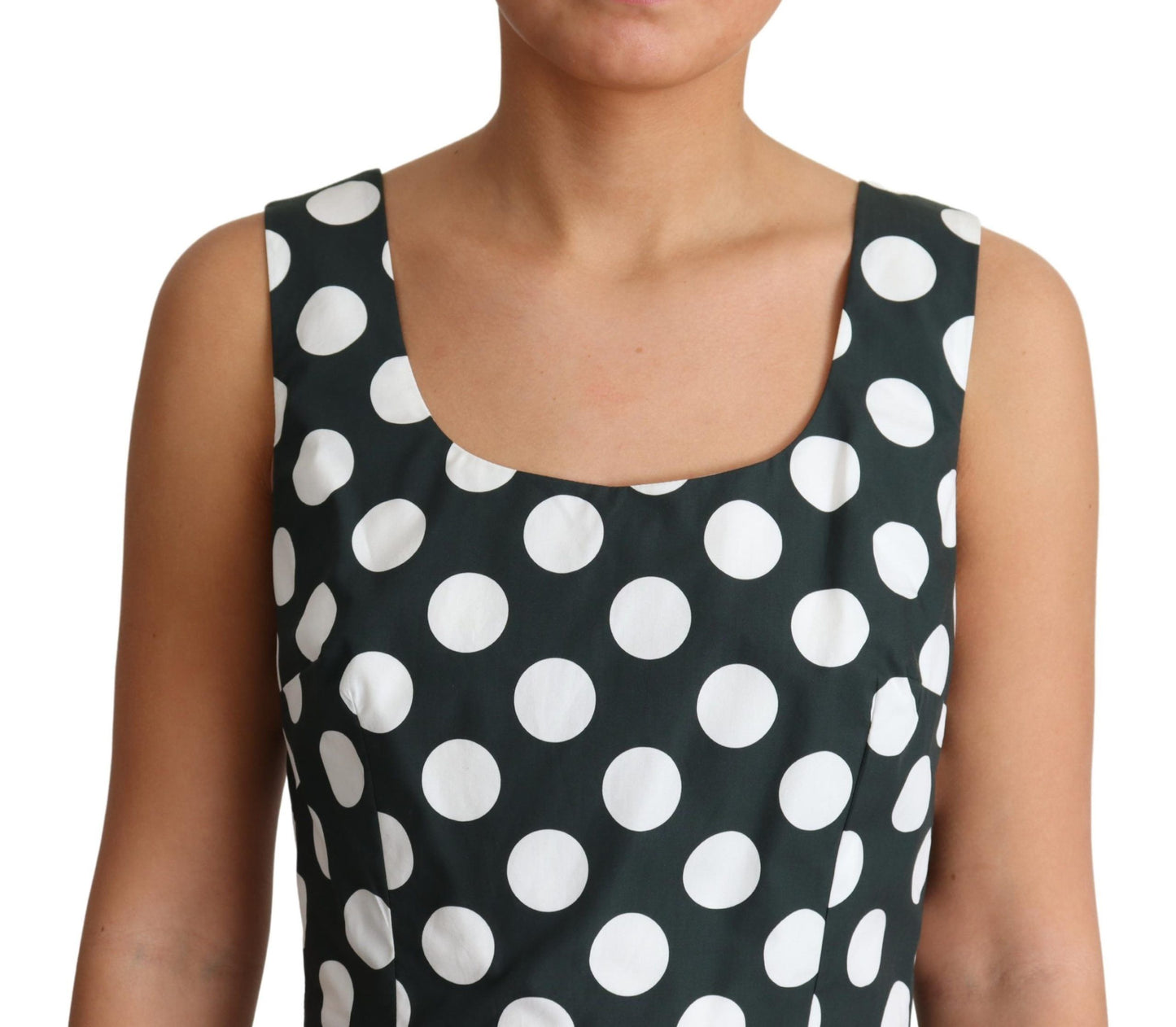 Dolce &amp; Gabbana Chic polka dot sleeveless A-line dress