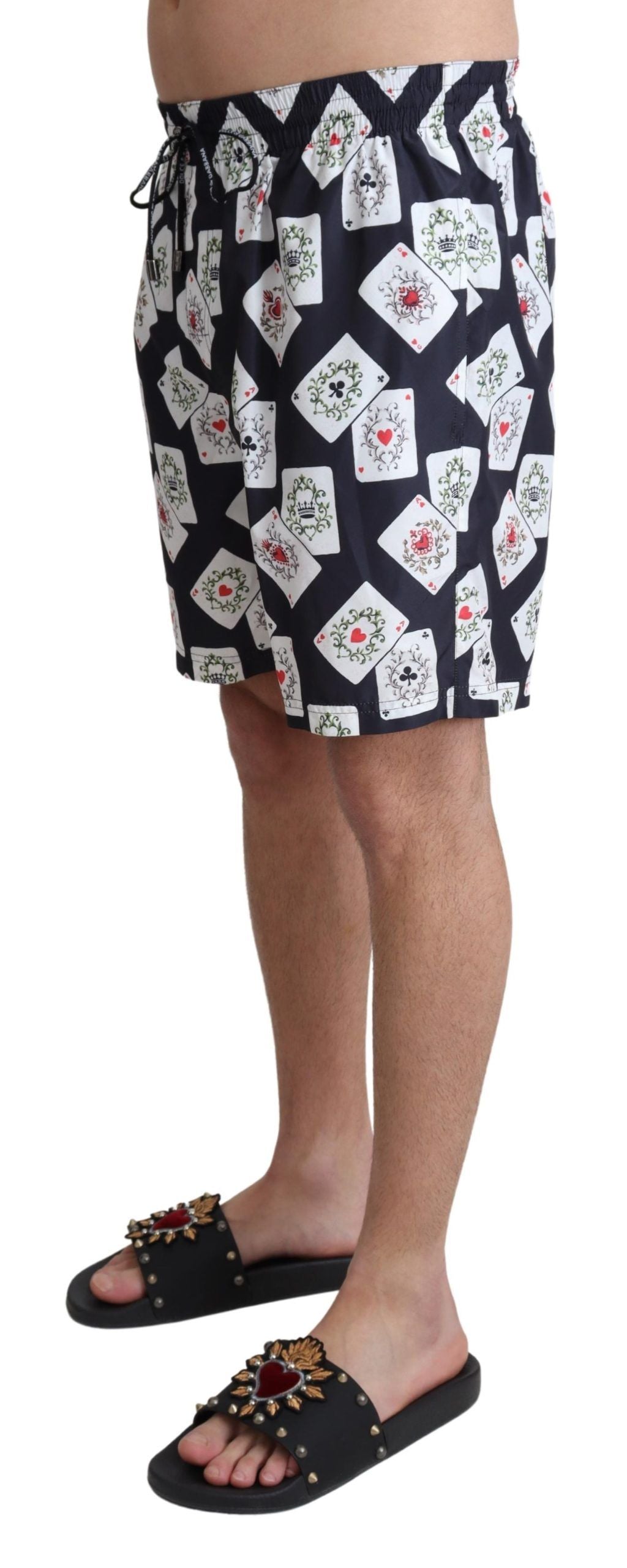 Dolce &amp; Gabbana Multicolor Card Deck printed swim shorts