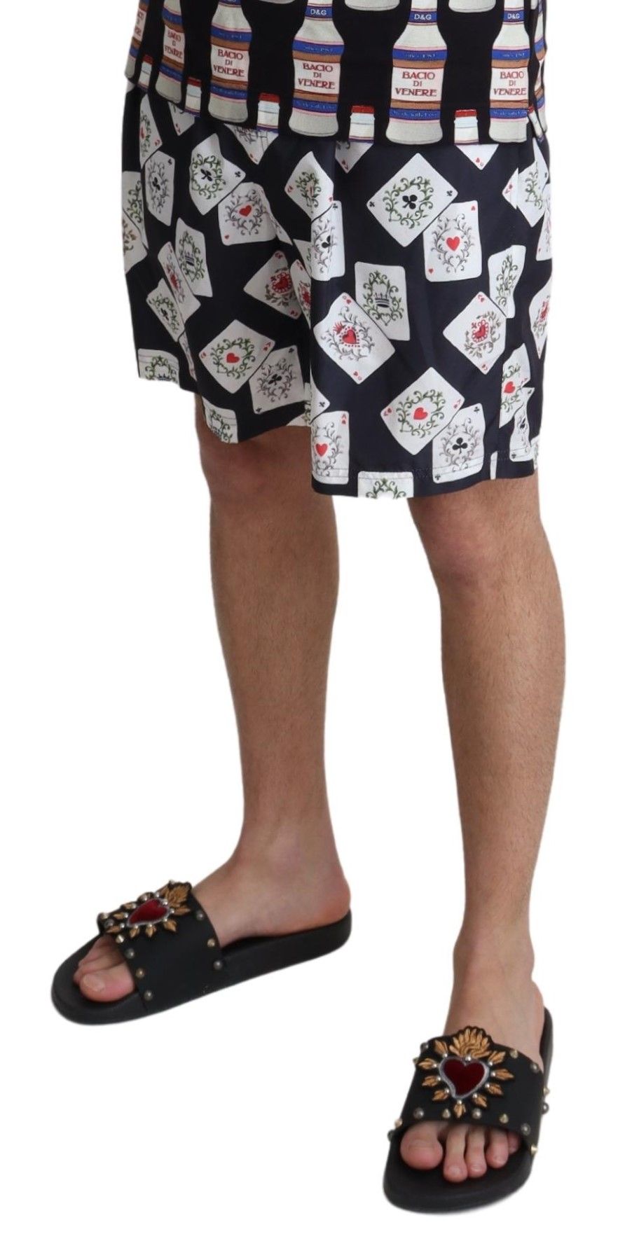 Dolce &amp; Gabbana Multicolor Card Deck printed swim shorts