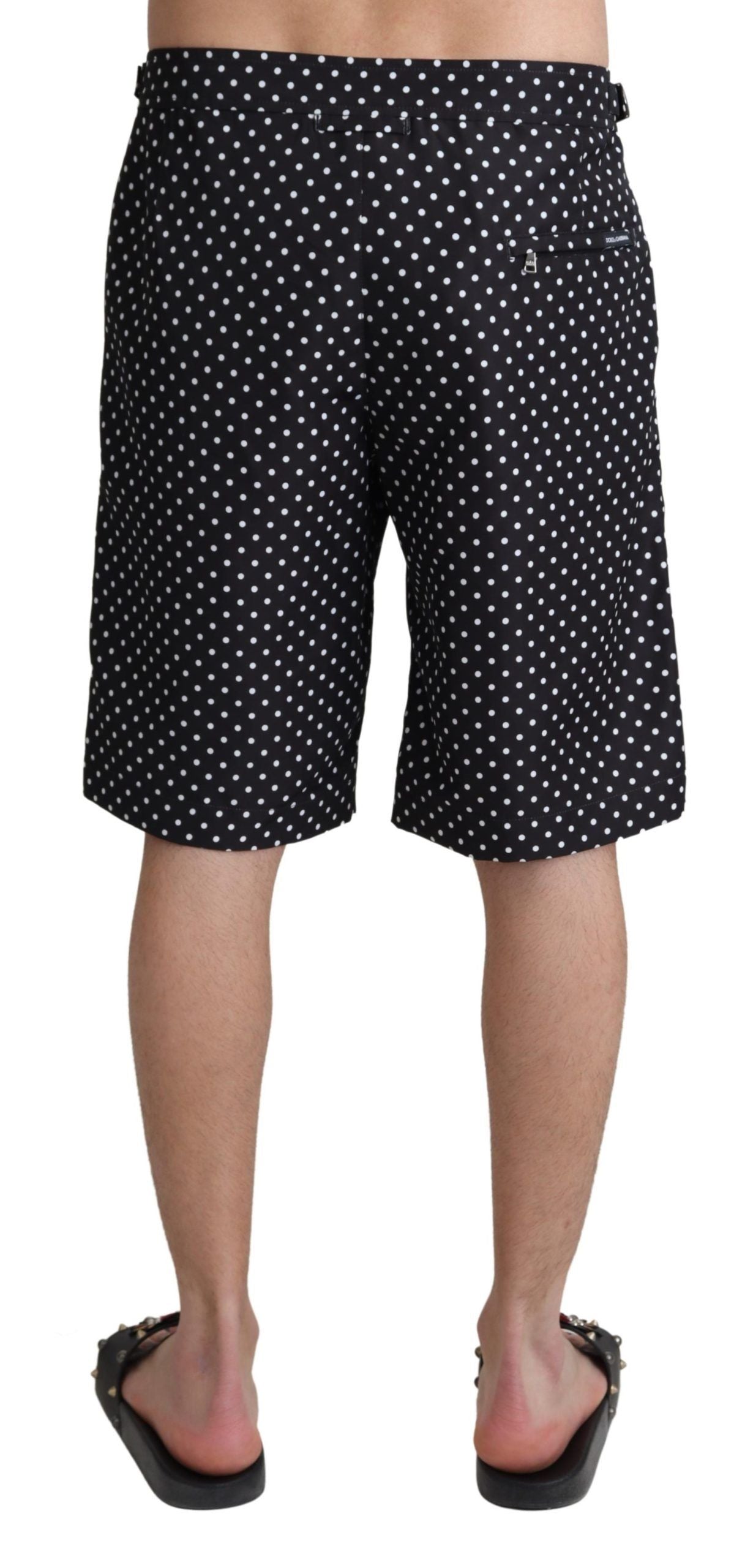 Dolce &amp; Gabbana Polka Dot Elegance Swim Trunks Boxer