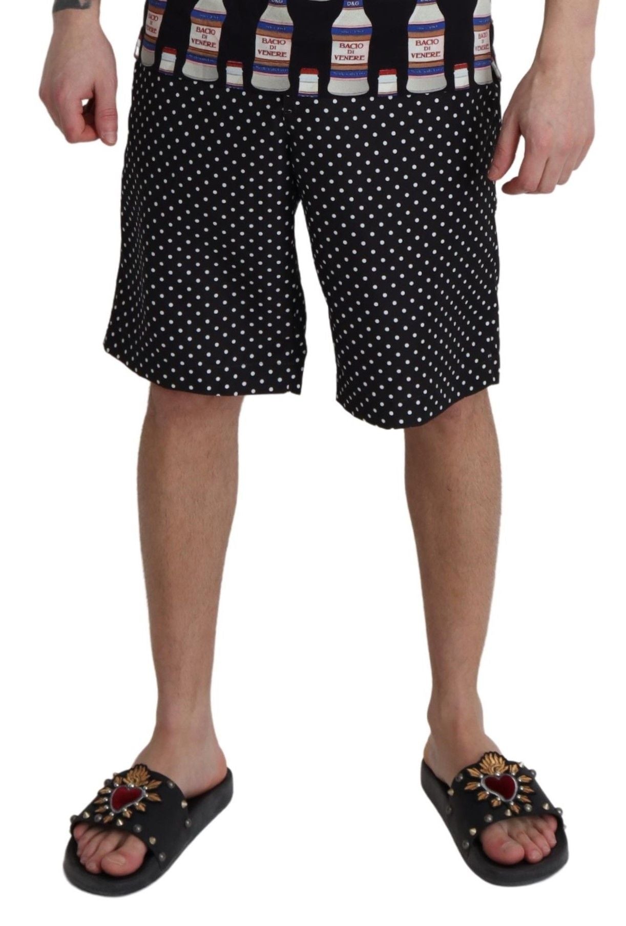 Dolce &amp; Gabbana Polka Dot Elegance Swim Trunks Boxer