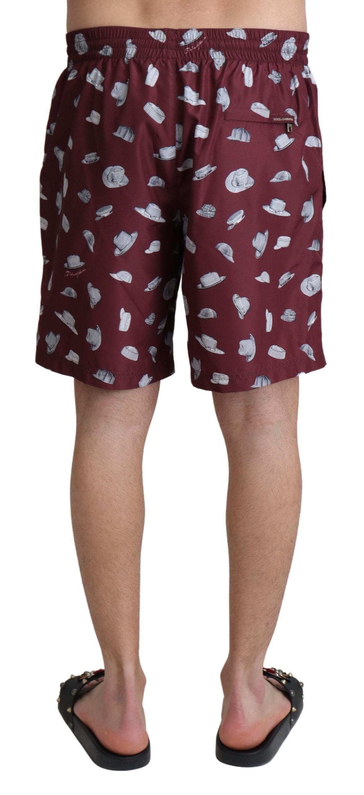 Dolce &amp; Gabbana Elegant maroon swim shorts