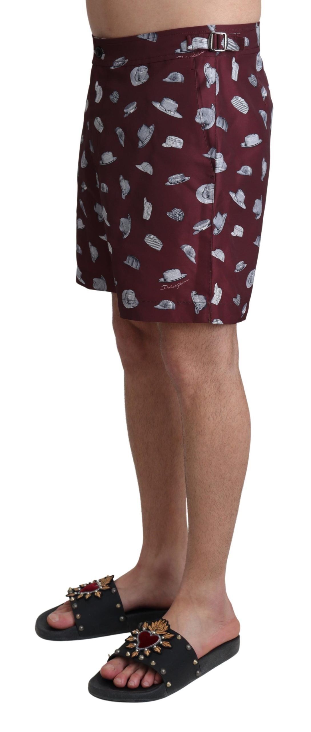 Dolce &amp; Gabbana Elegant maroon swim shorts