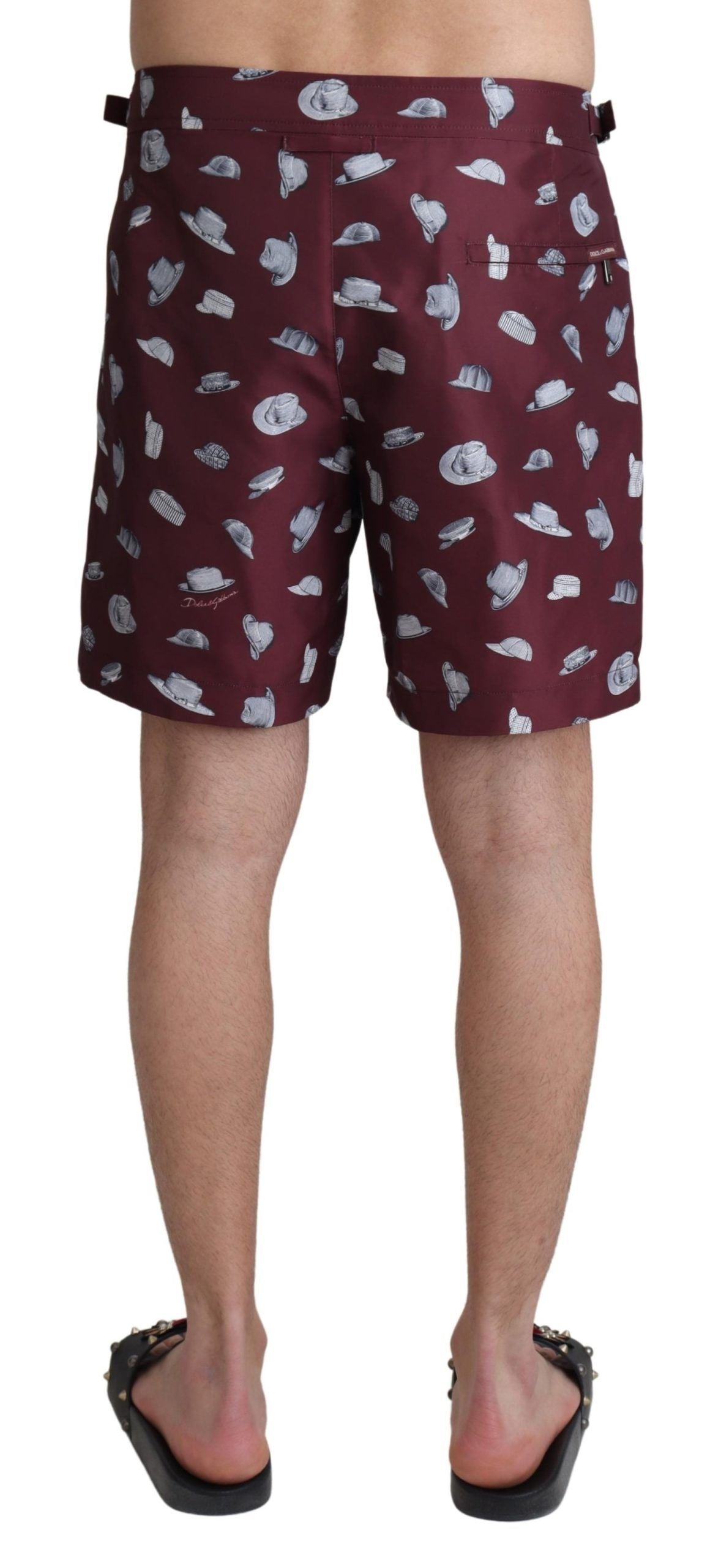 Dolce &amp; Gabbana Elegant maroon swim shorts