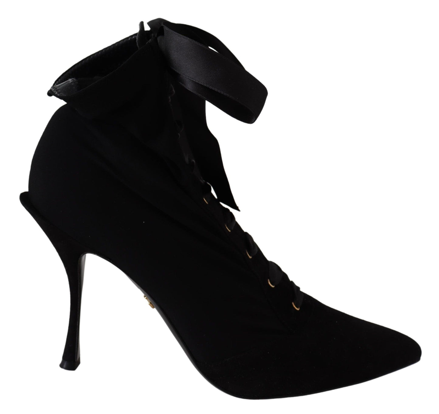 Dolce &amp; Gabbana Elegant black boots with leather sole