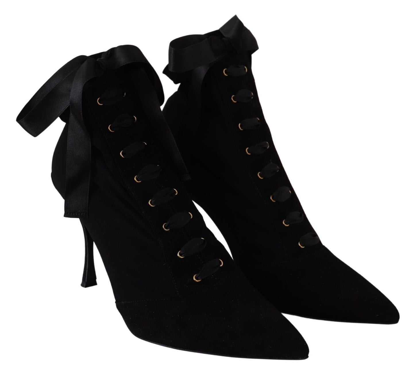 Dolce &amp; Gabbana Elegant black boots with leather sole