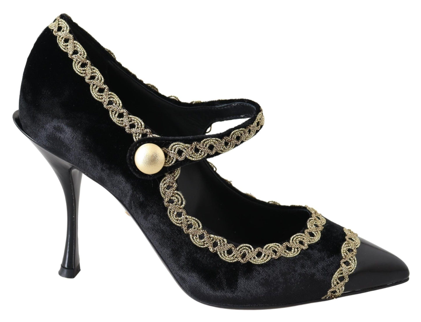 Dolce &amp; Gabbana Elegant pumps in embroidered velvet patent