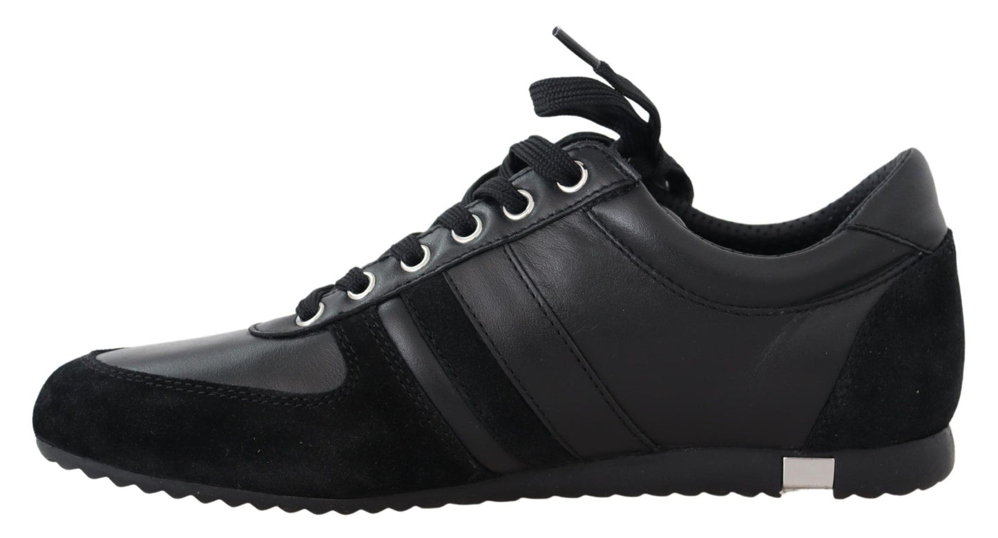 Dolce &amp; Gabbana Elegant black leather sneakers