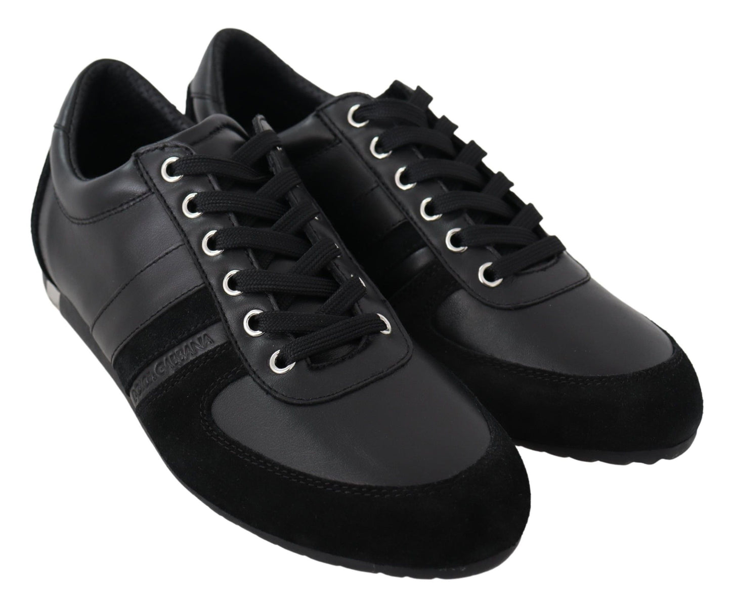 Dolce &amp; Gabbana Elegant black leather sneakers