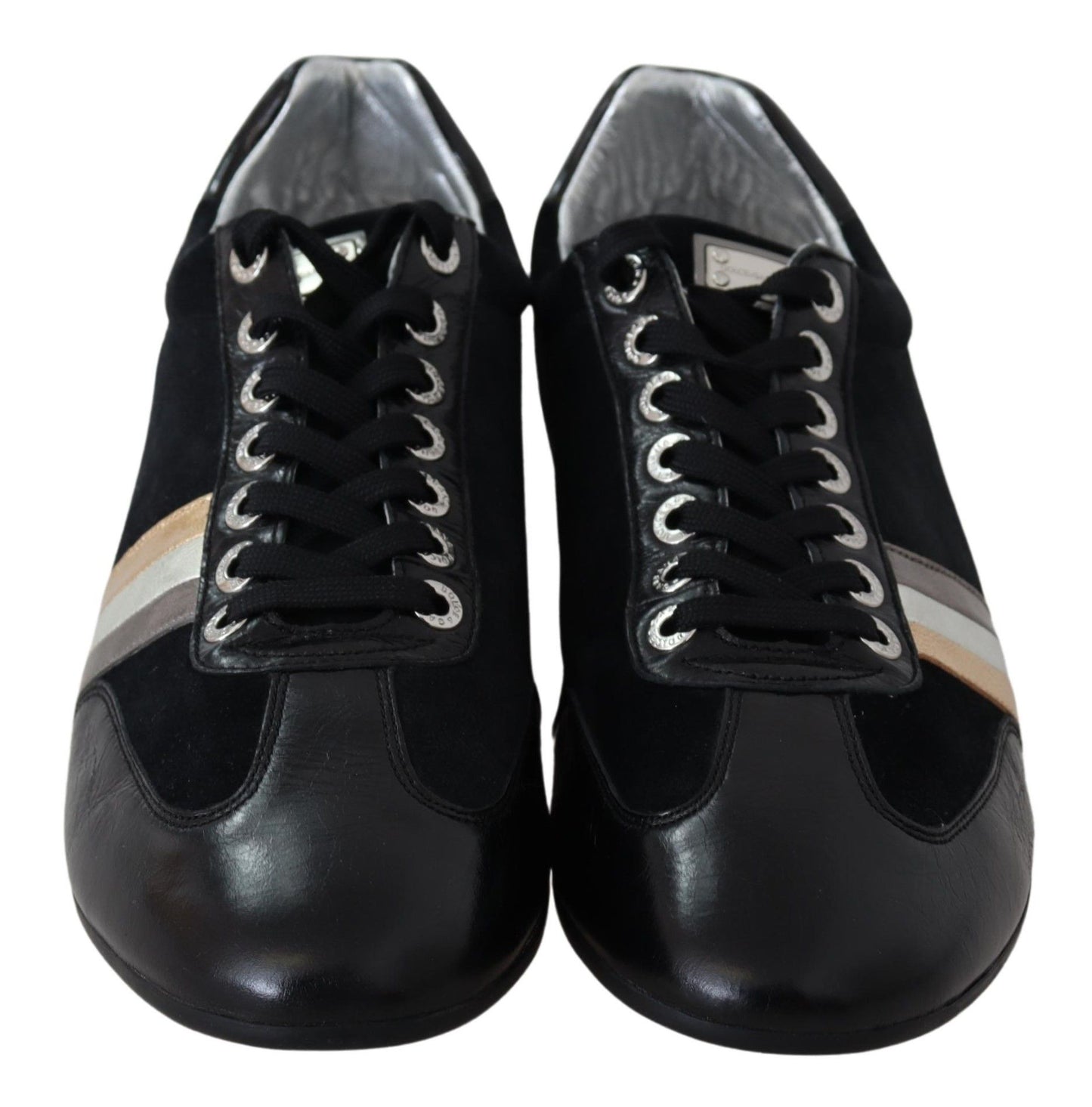 Dolce &amp; Gabbana Elegant black leather sneakers