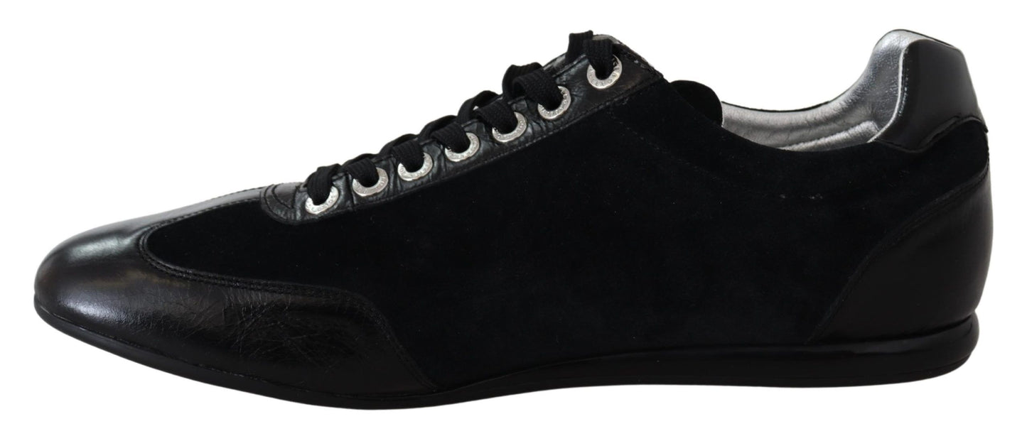 Dolce &amp; Gabbana Elegant black leather sneakers