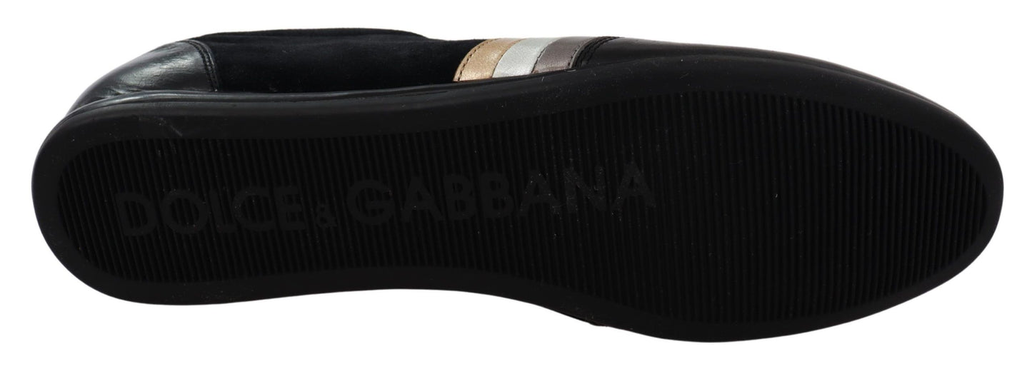 Dolce &amp; Gabbana Elegant black leather sneakers