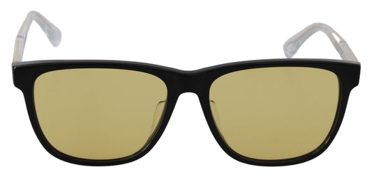 Diesel Chic black acetate sunglasses with yellow lenses