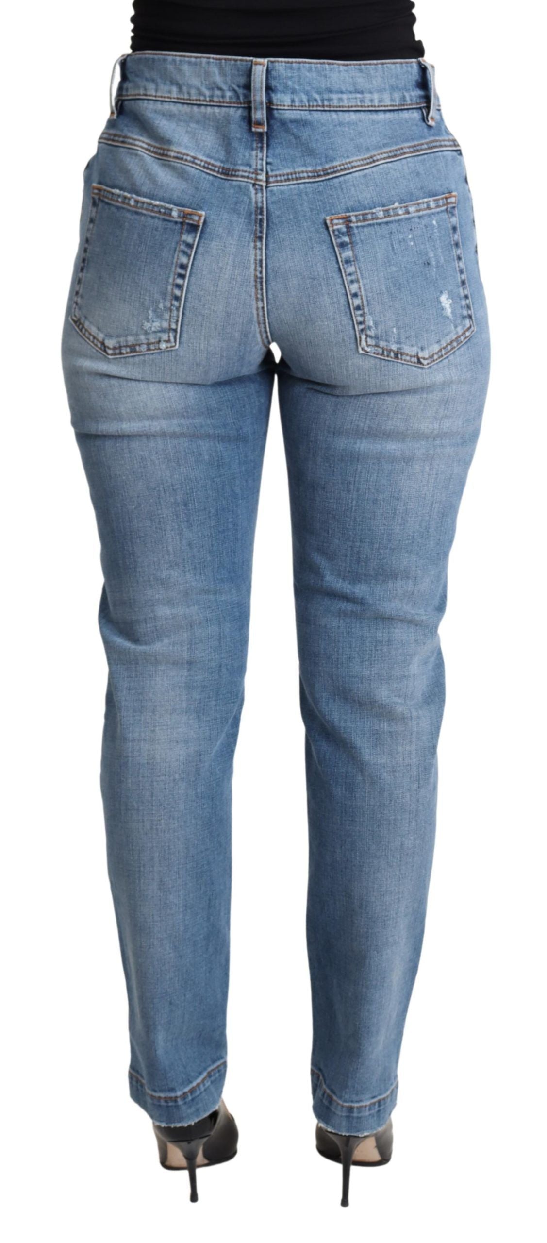 Dolce &amp; Gabbana Chic distressed high waist skinny jeans