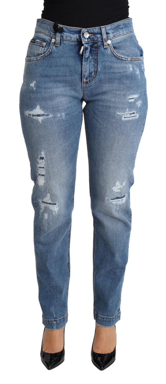 Dolce &amp; Gabbana Chic distressed high waist skinny jeans