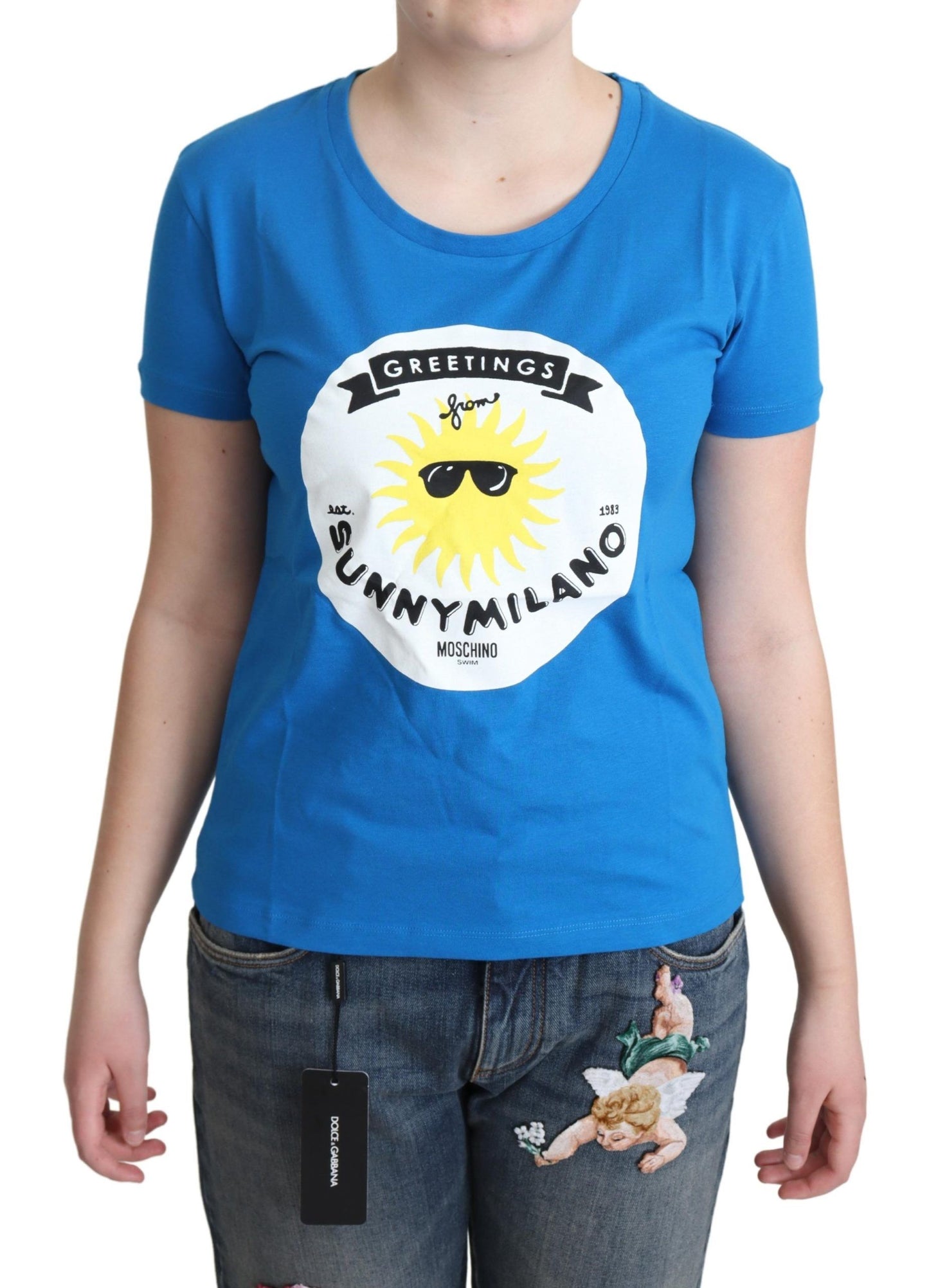 Moschino Sunny Milano Chic Crew Neck T-Shirt