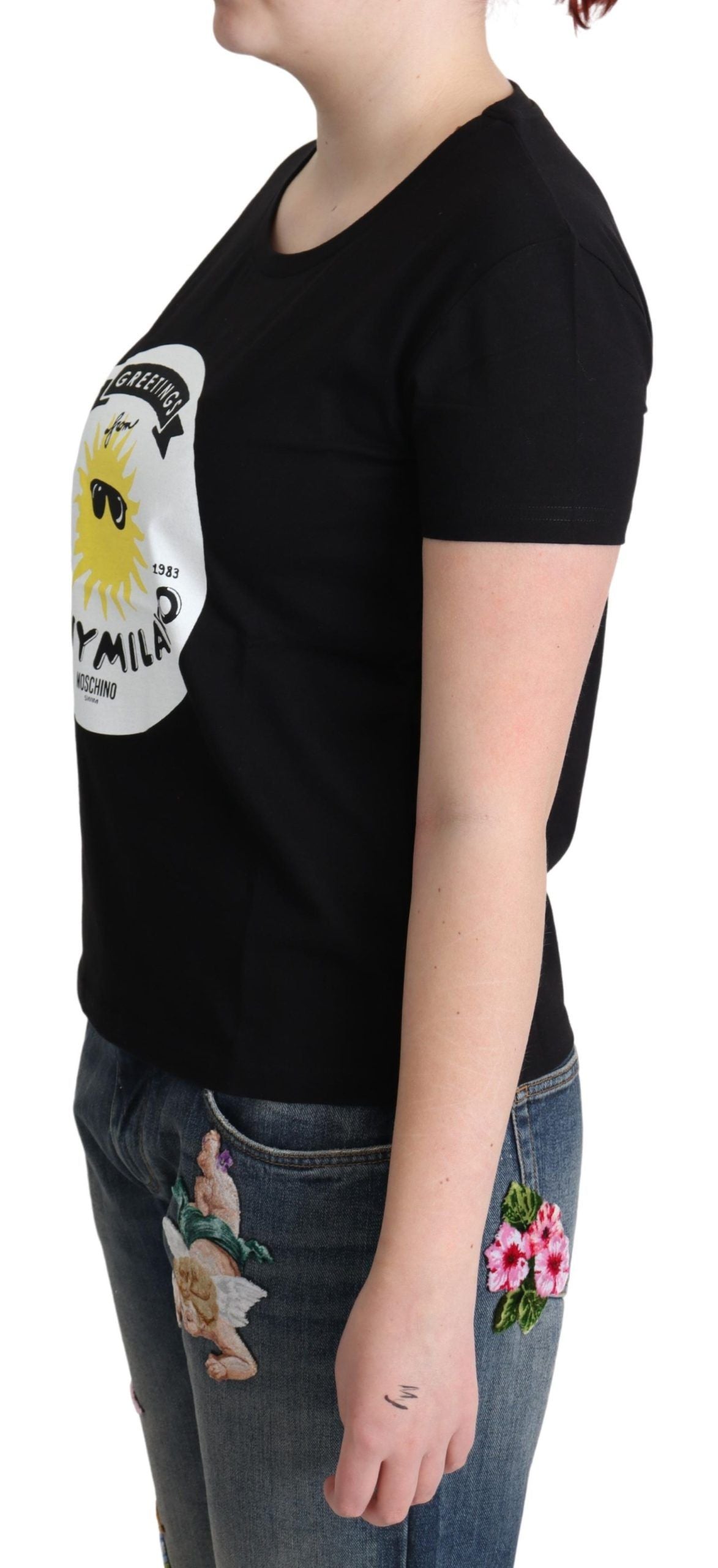 Chic Moschino cotton T-shirt with Milano print