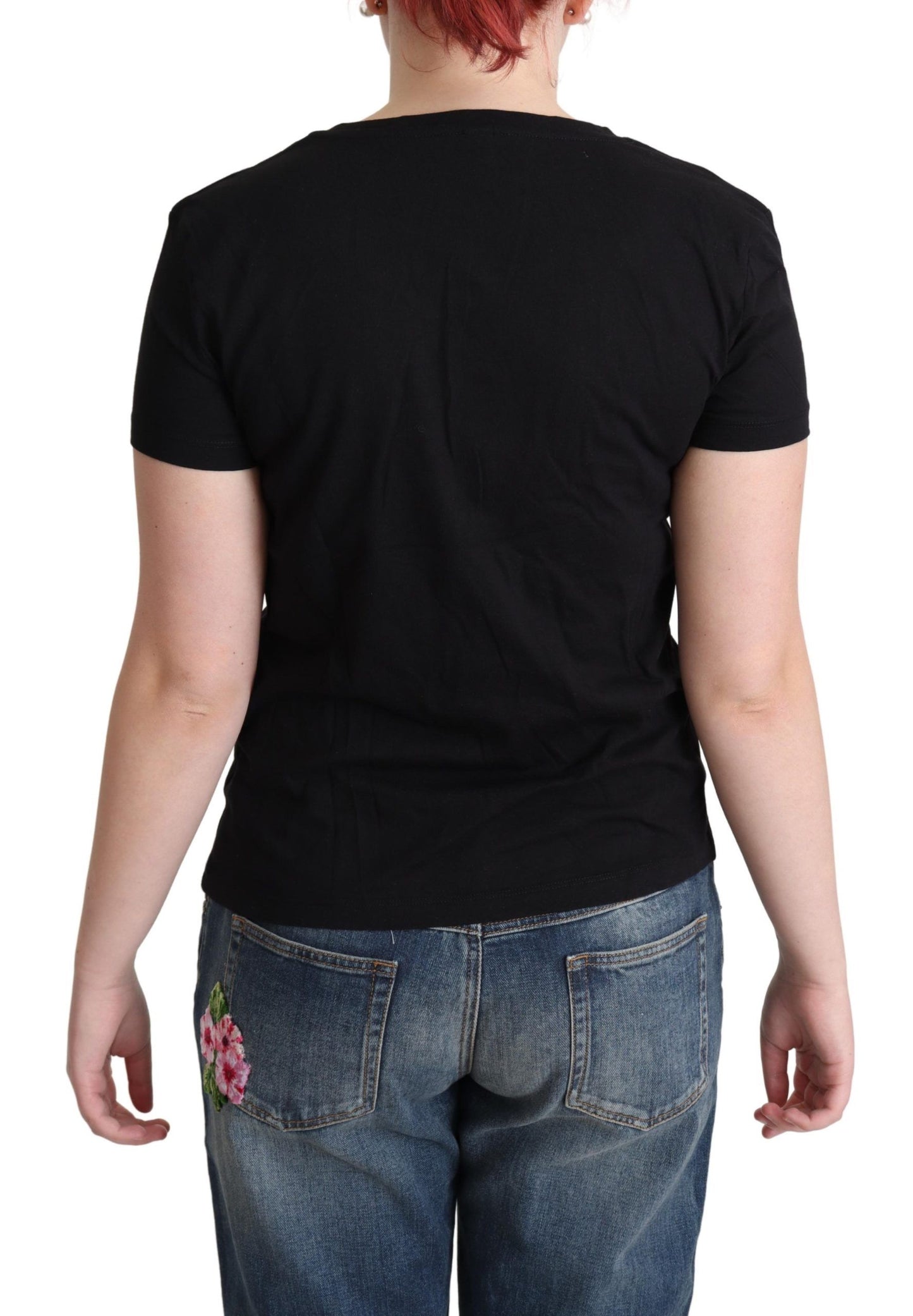 Moschino Chic black cotton round neck t-shirt