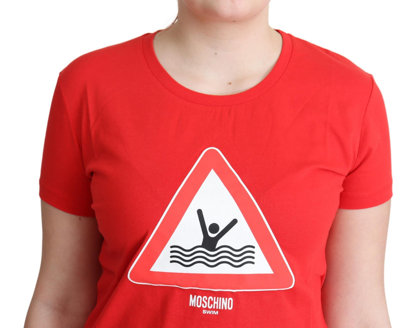 Moschino Chic Red Cotton Graphic T-Shirt