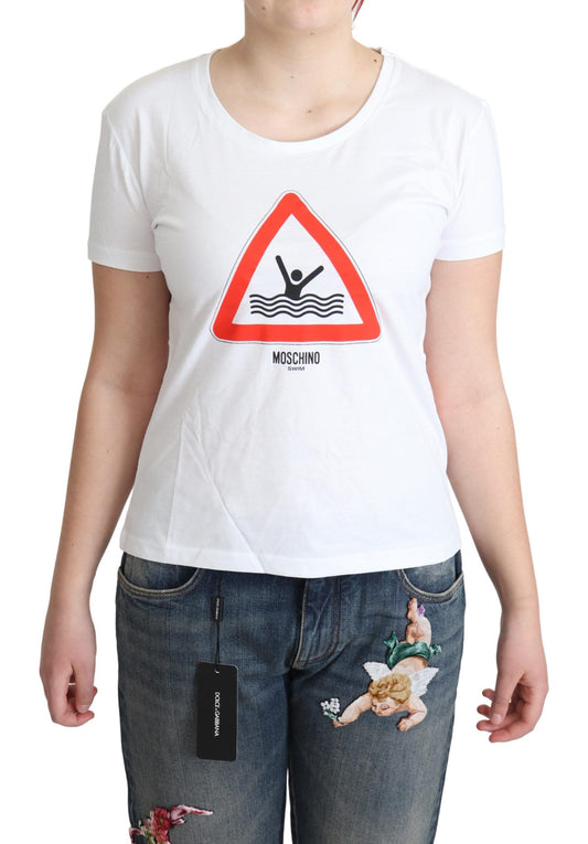 Moschino Chic Cotton Triangle Graphic T-Shirt