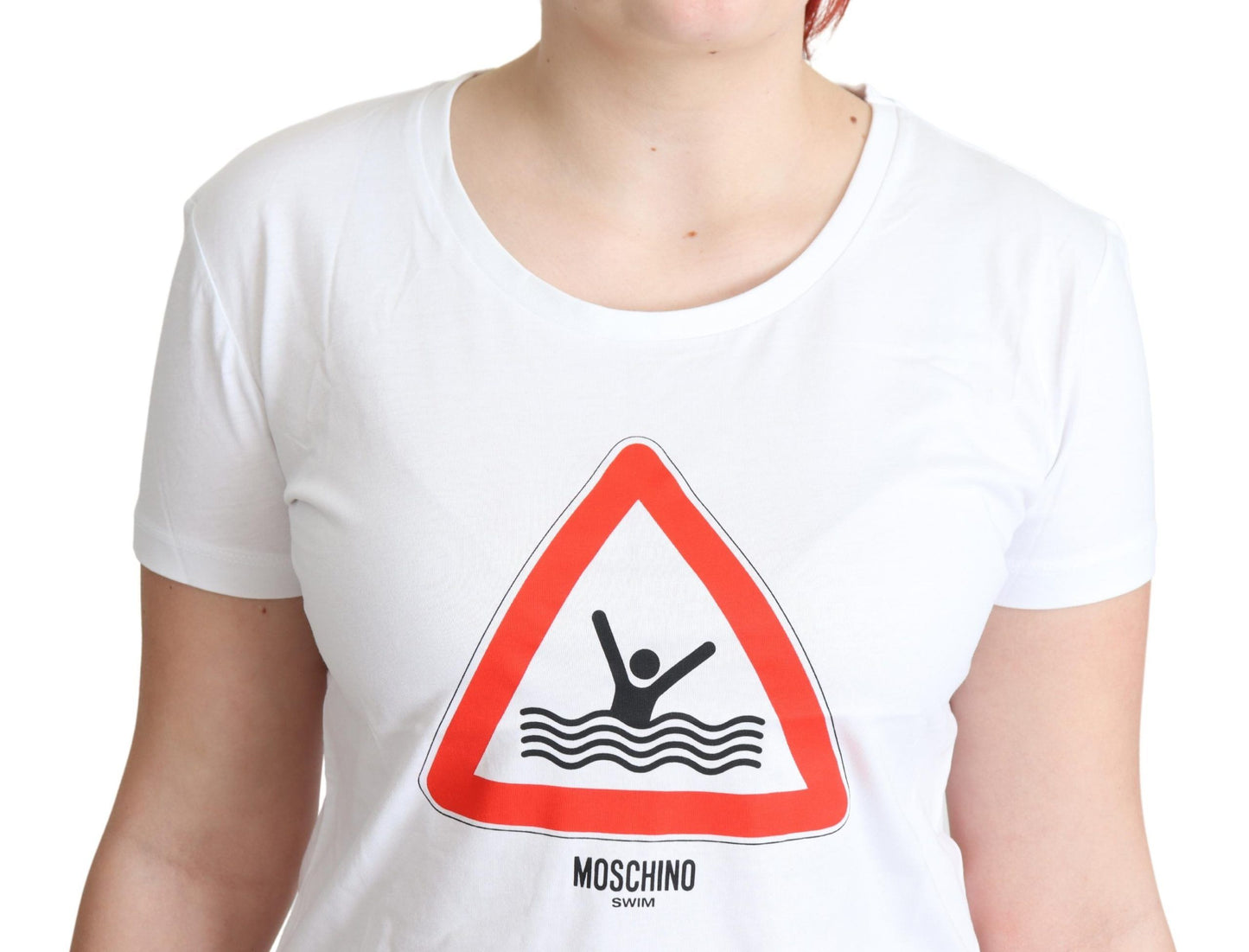 Moschino Chic Cotton Triangle Graphic T-Shirt