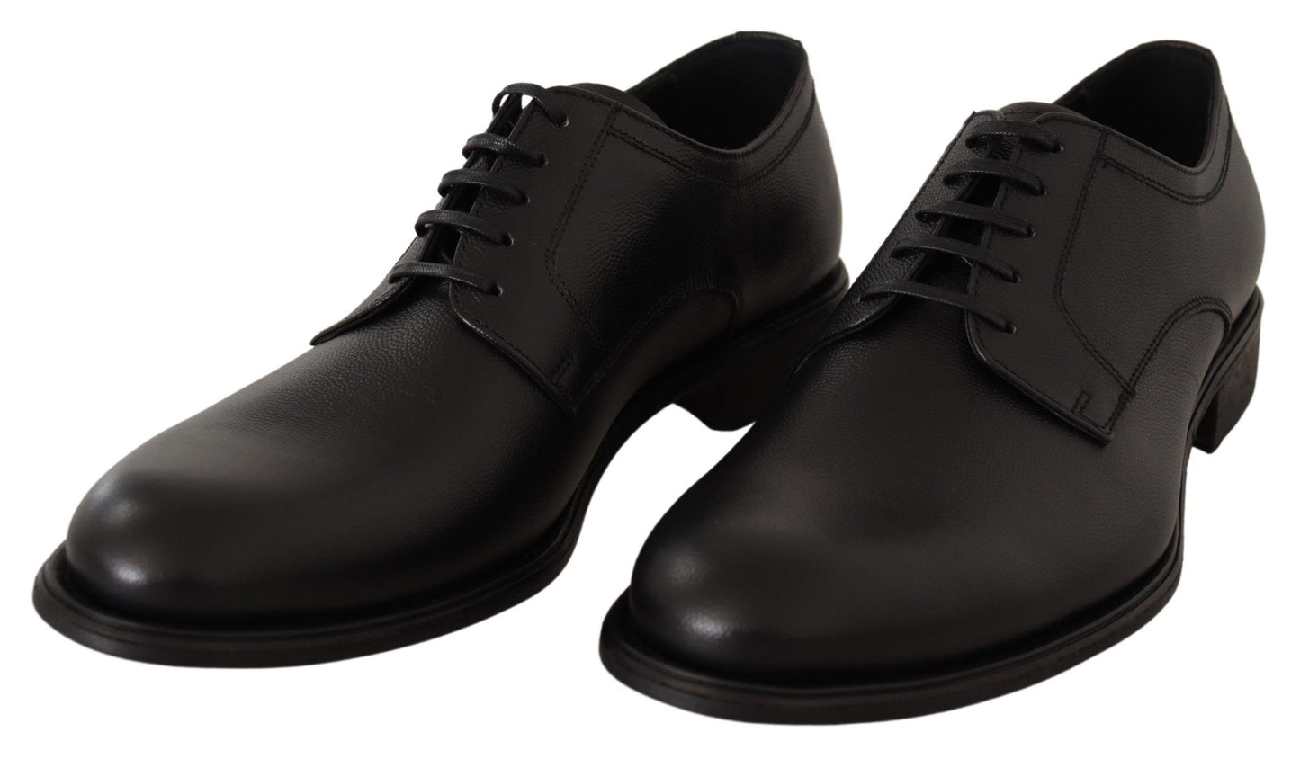 Dolce &amp; Gabbana Elegant Derby Shoes in Black Leather