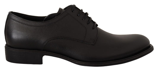 Dolce &amp; Gabbana Elegant Derby Shoes in Black Leather