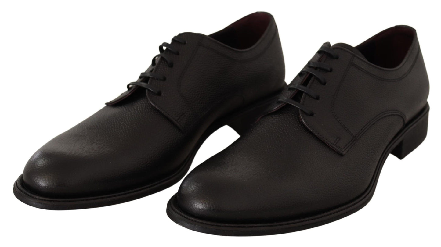 Dolce &amp; Gabbana Elegant Derby Shoes in Black Leather