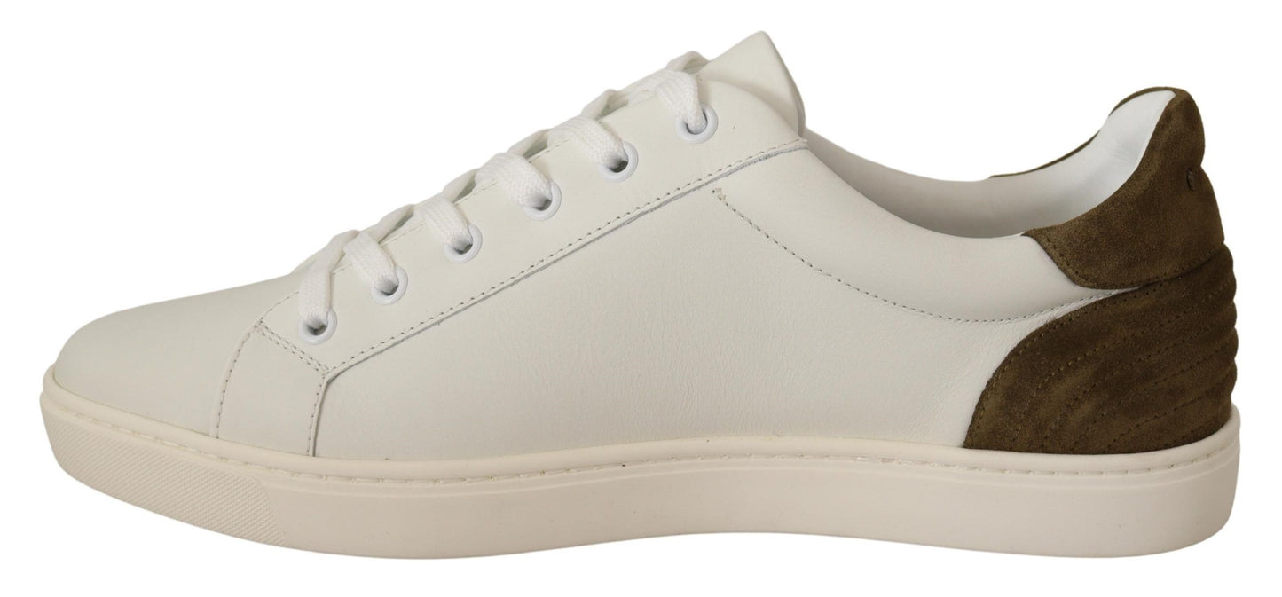 Dolce &amp; Gabbana Chic White Leather Sneakers for Men