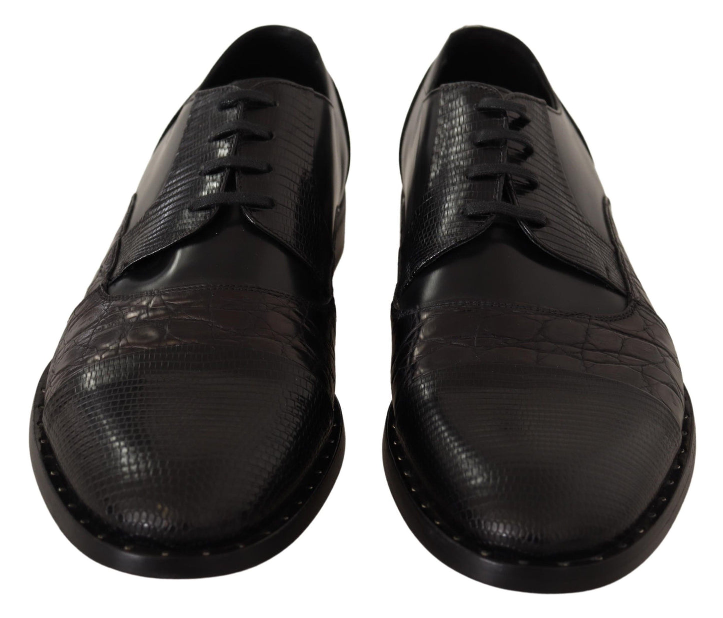 Dolce & Gabbana Elegante schwarze Derby Oxford Wingtips