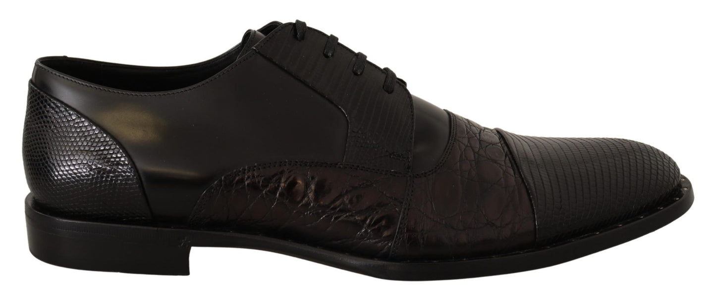 Dolce & Gabbana Elegante schwarze Derby Oxford Wingtips