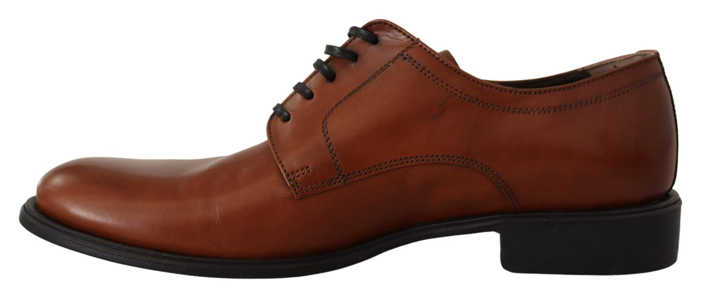 Dolce &amp; Gabbana Elegant brown derby shoes