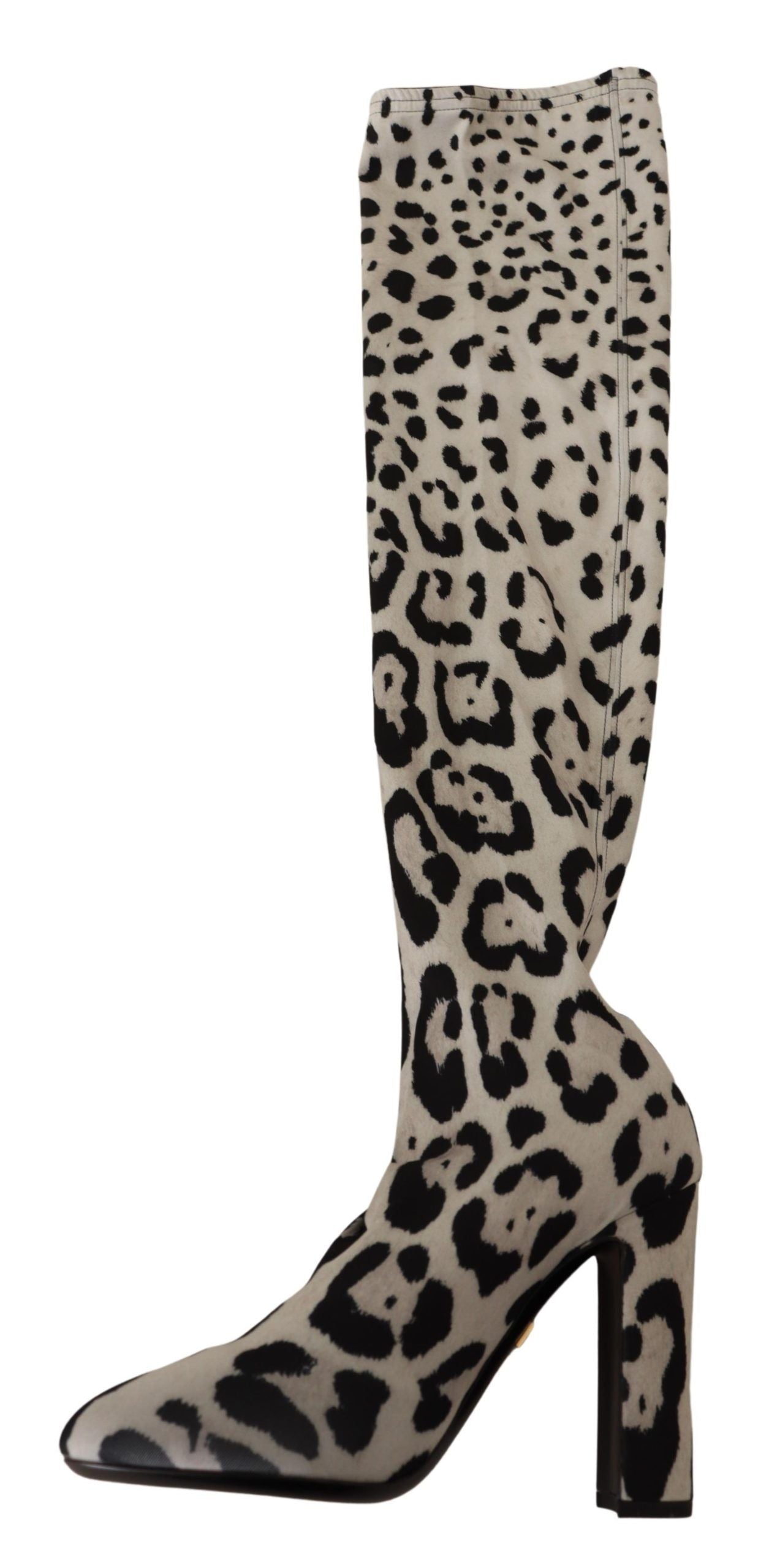 Dolce &amp; Gabbana Chic leopard boots with high heels and overknees