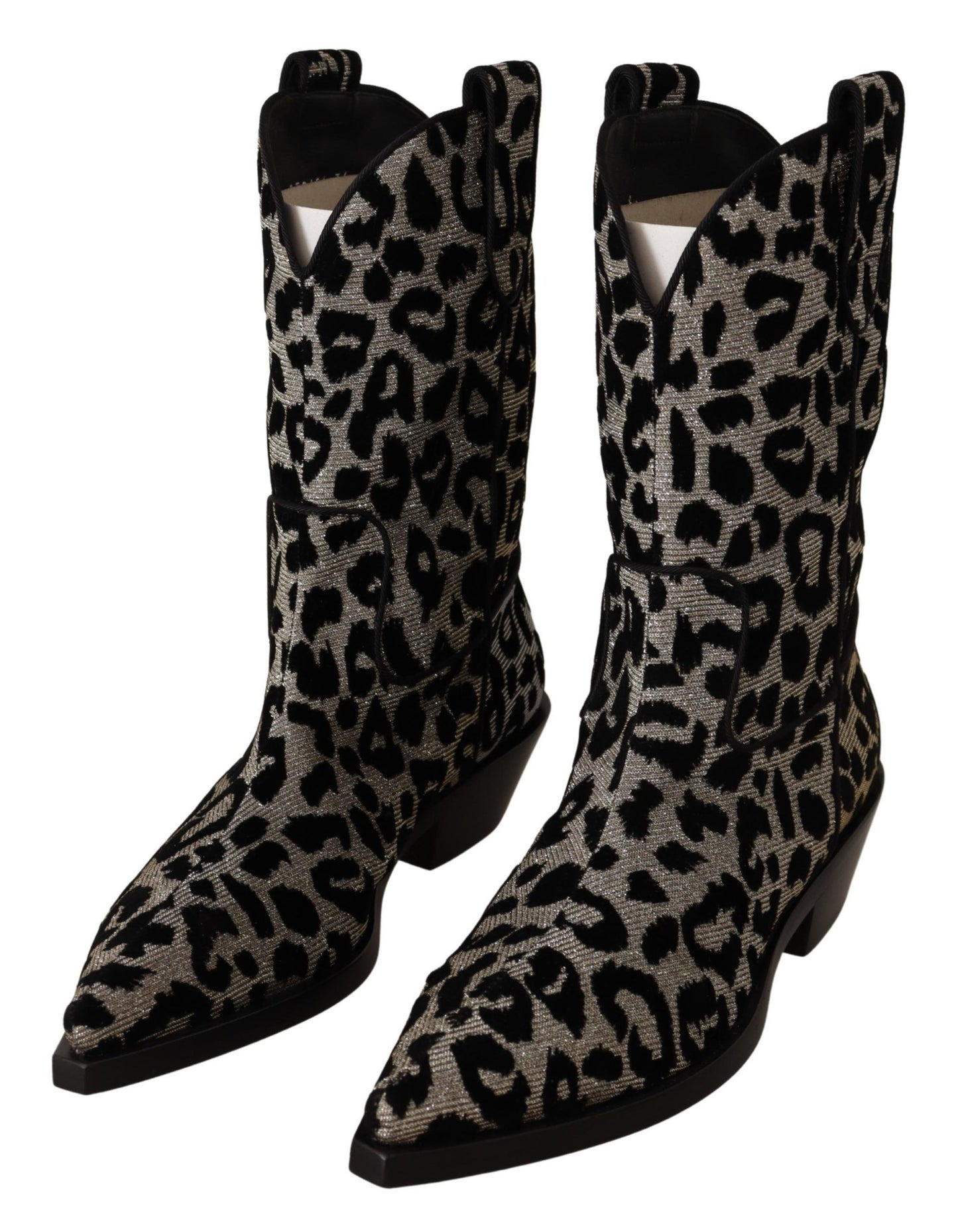 Dolce &amp; Gabbana Elegant leopard print mid-calf boots