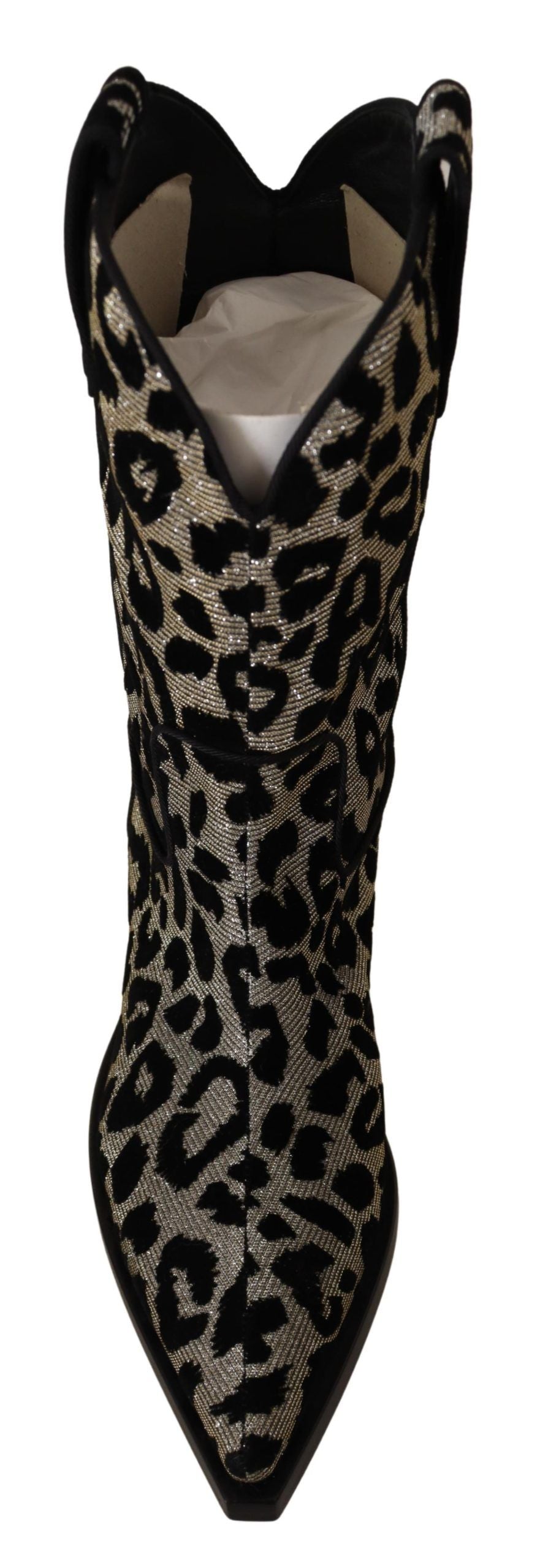 Dolce &amp; Gabbana Elegant leopard print mid-calf boots