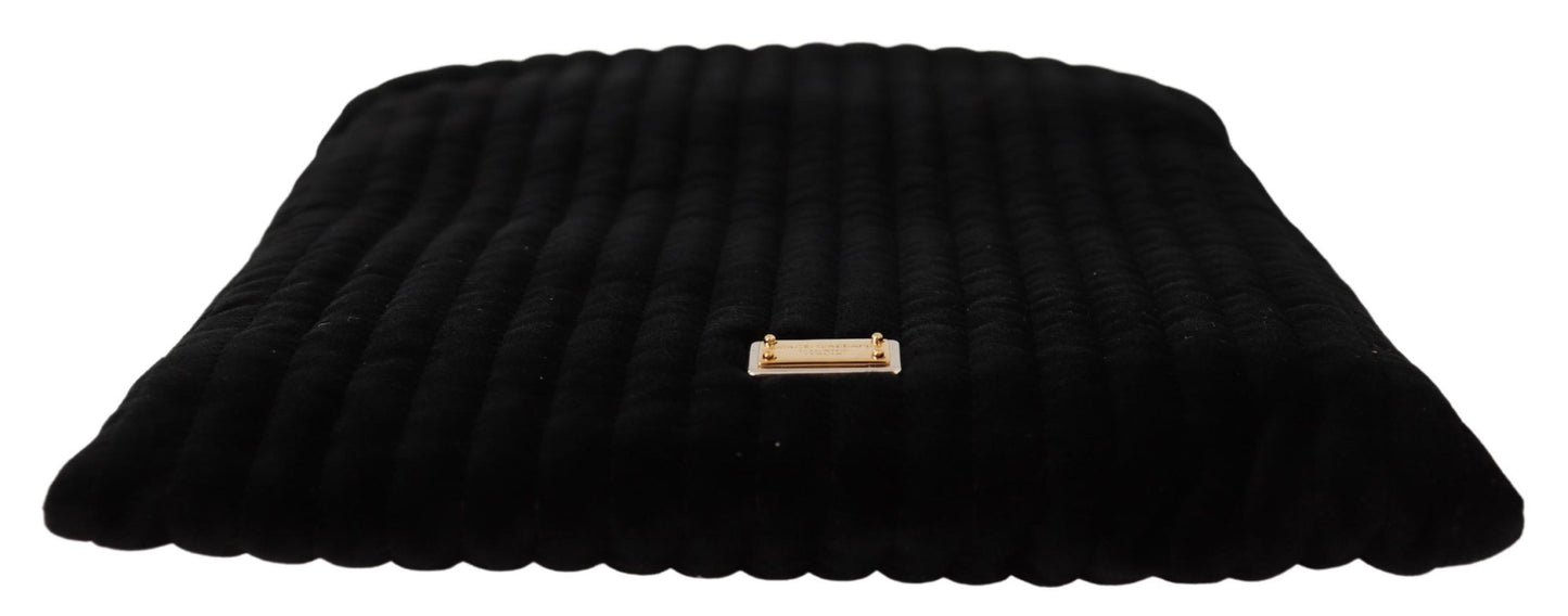 Dolce &amp; Gabbana Elegant Quilted Velvet Eyeglass Holder Bag