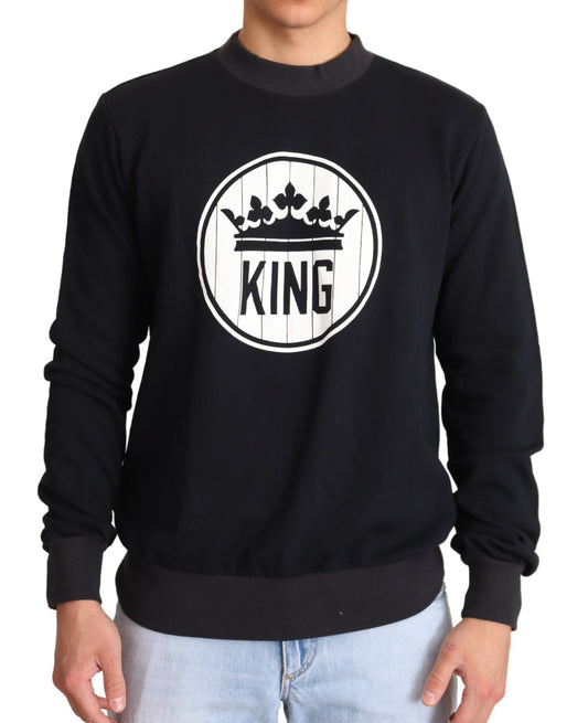 Dolce &amp; Gabbana Regal Crown Motif Crew Neck Sweater