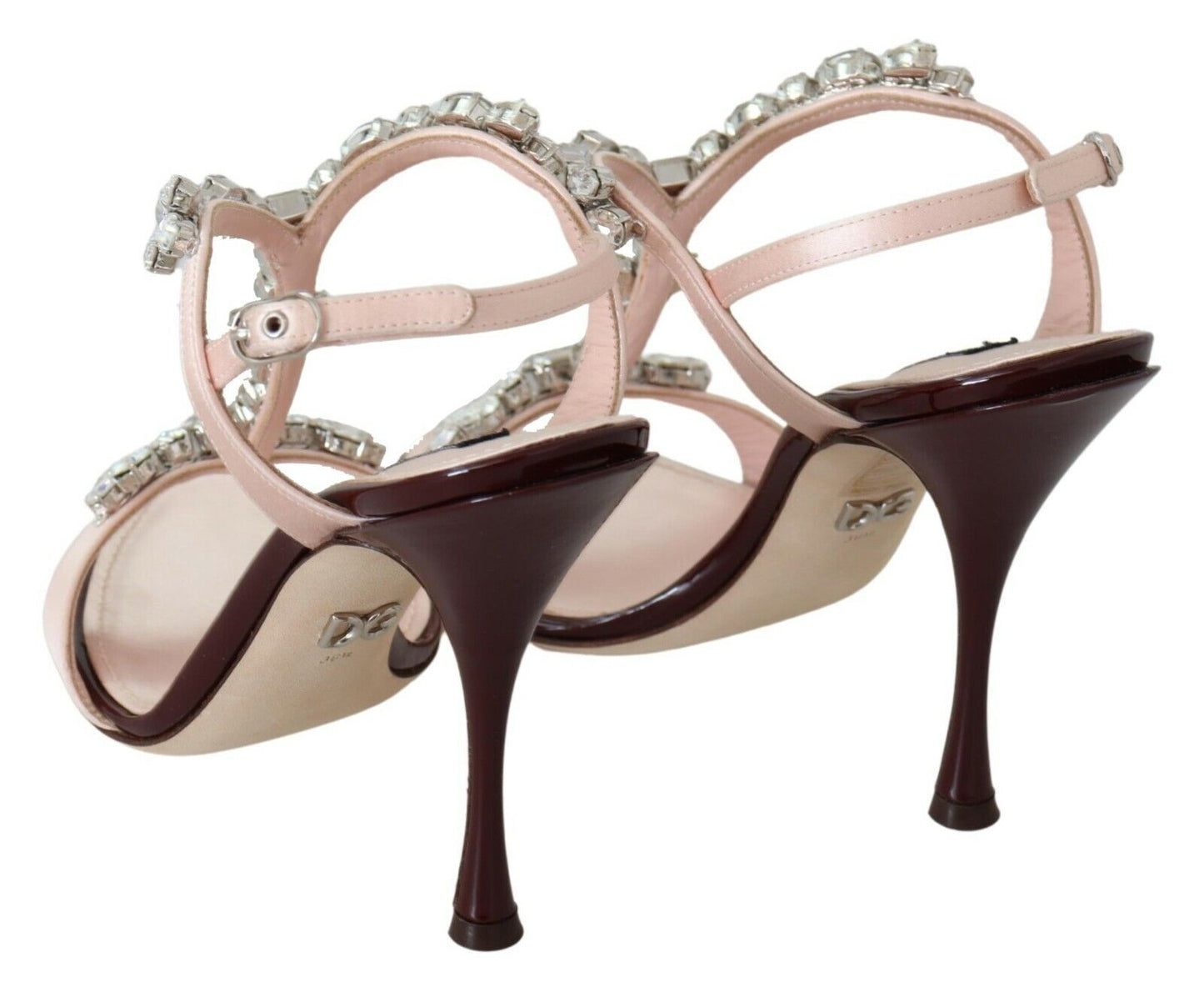 Dolce &amp; Gabbana stiletto sandals with crystal embellishments