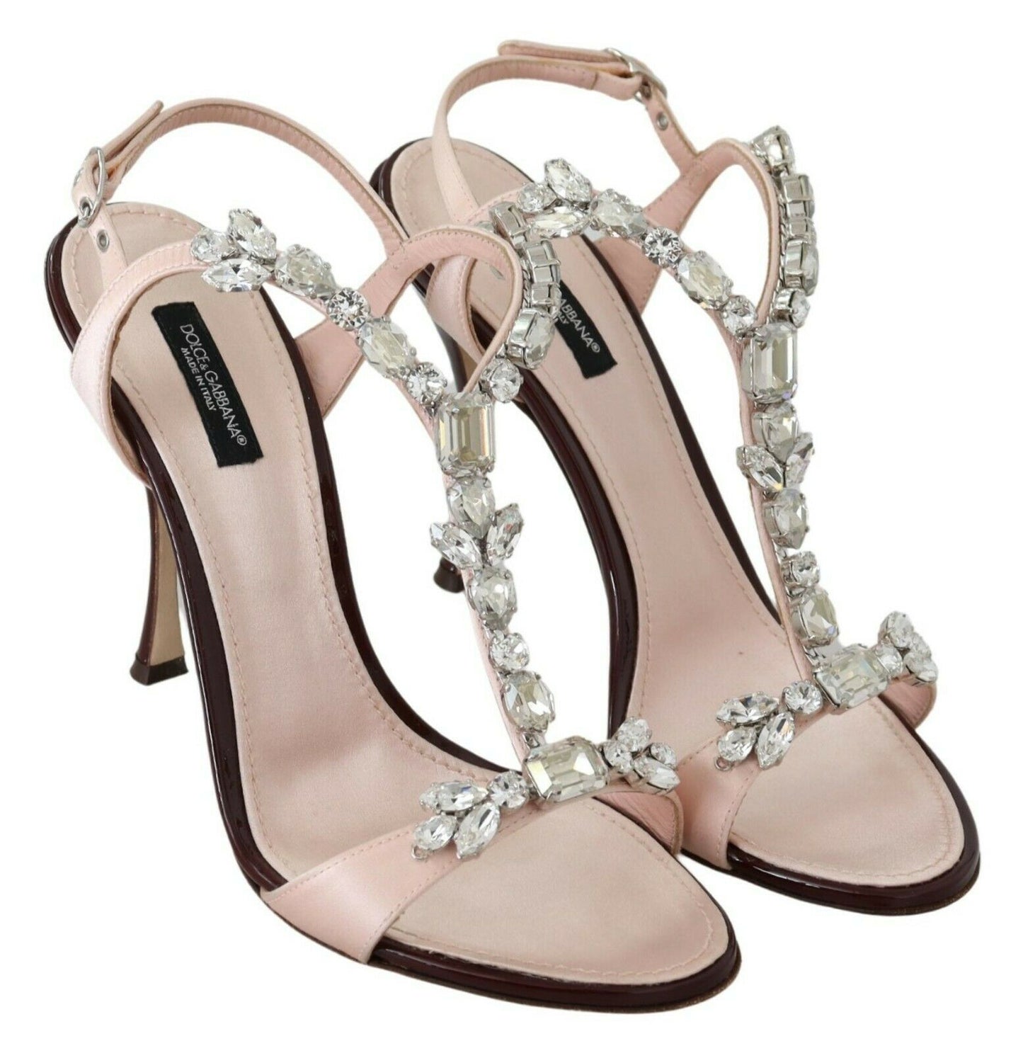 Dolce &amp; Gabbana stiletto sandals with crystal embellishments