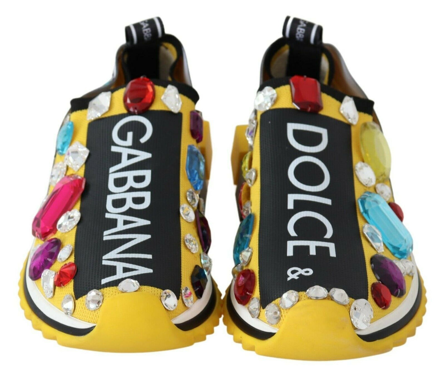 Dolce &amp; Gabbana Embellished Yellow Sorrento Sneakers