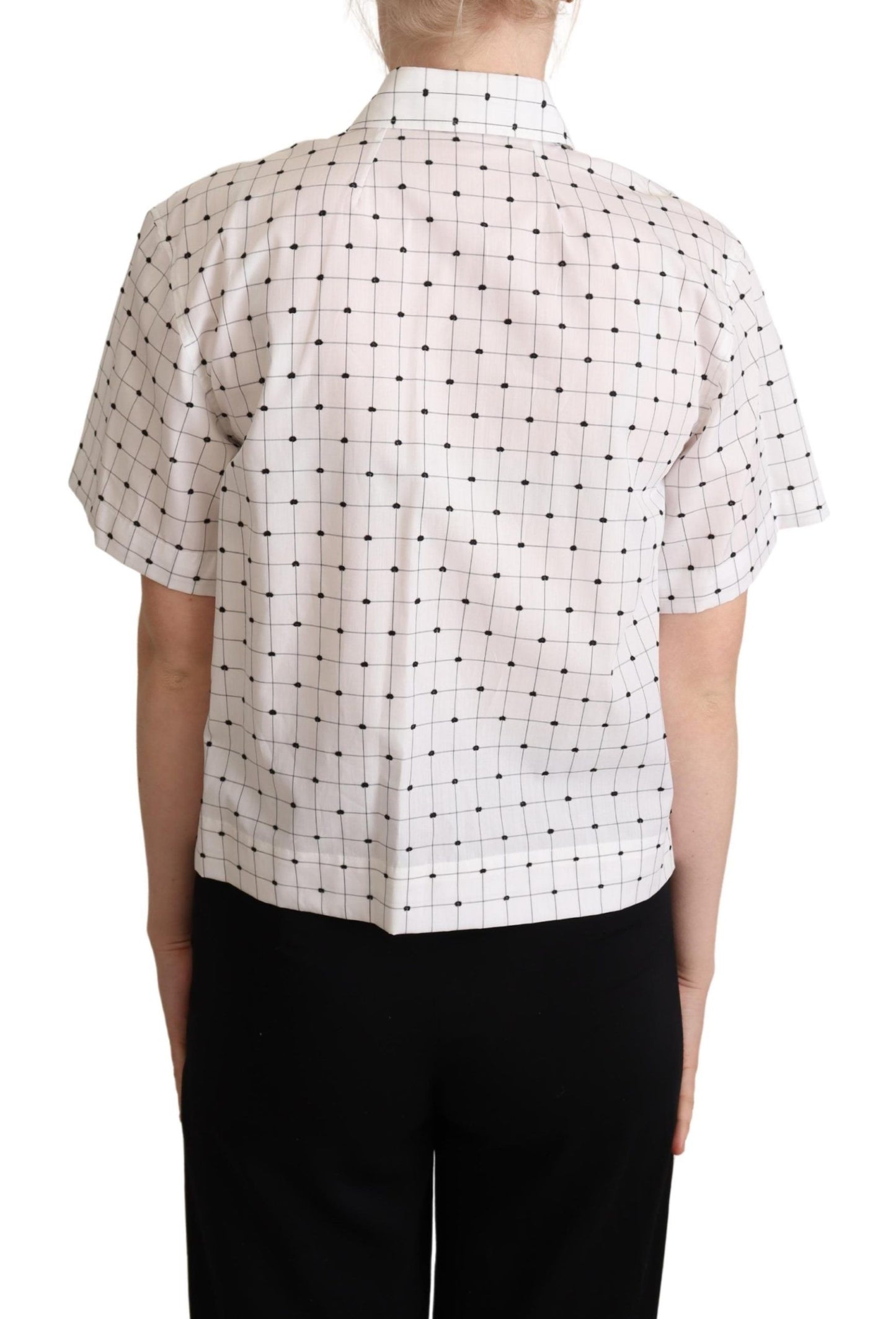 Dolce &amp; Gabbana Chic monochrome polka dot polo shirt