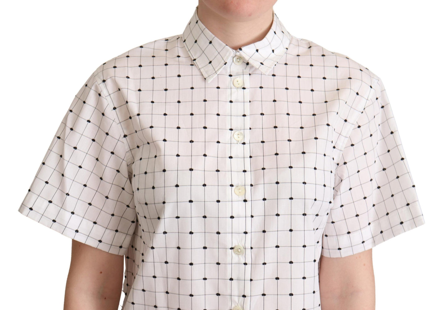 Dolce &amp; Gabbana Chic monochrome polka dot polo shirt