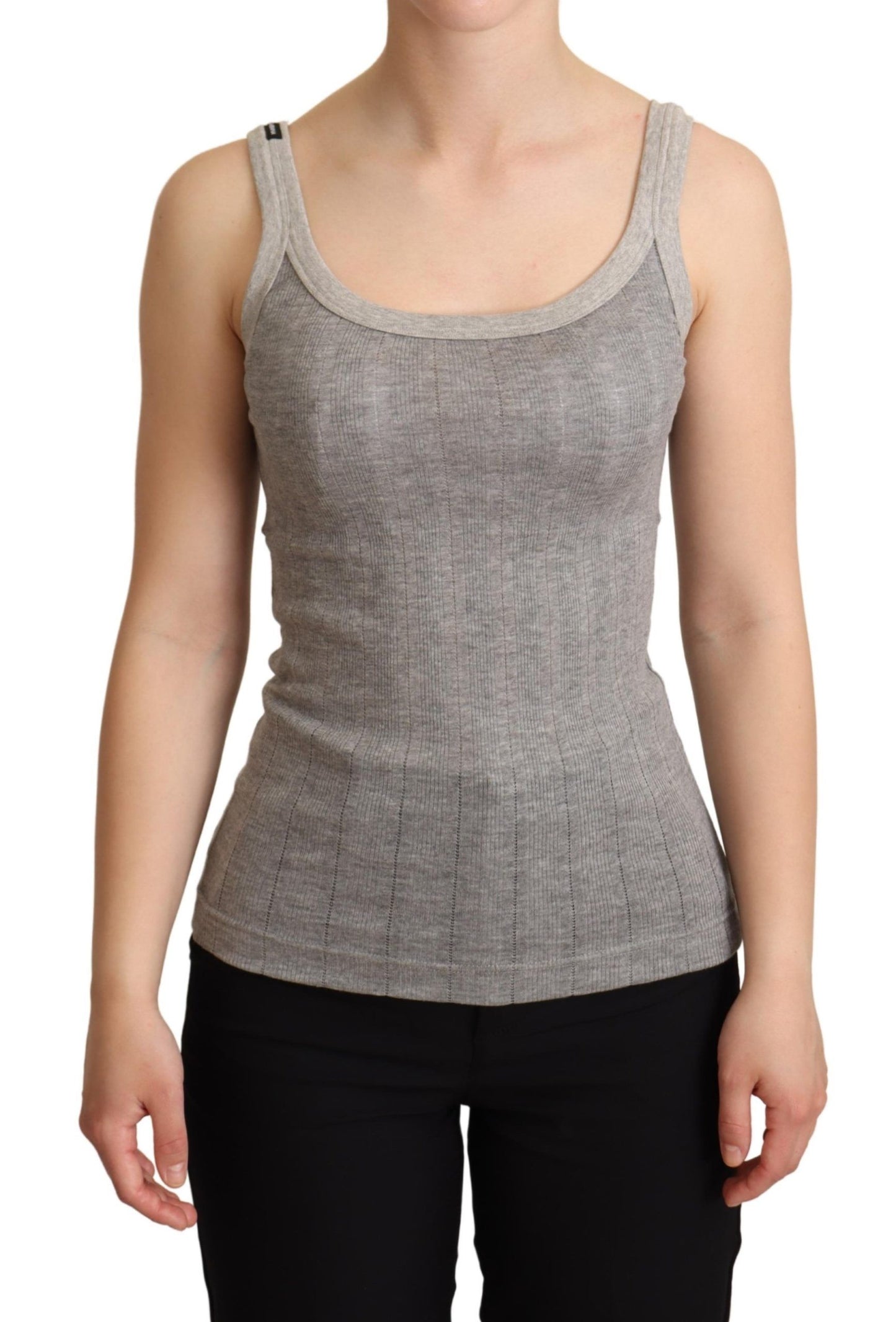 Dolce &amp; Gabbana Chic sleeveless grey tank top