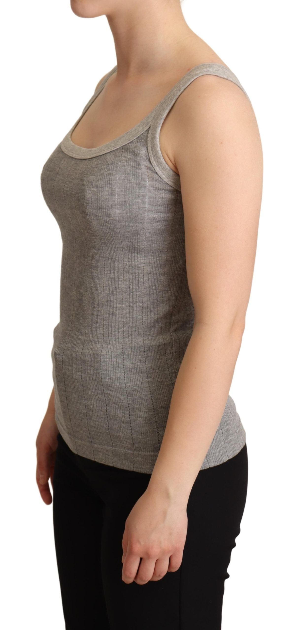 Dolce &amp; Gabbana Chic sleeveless grey tank top