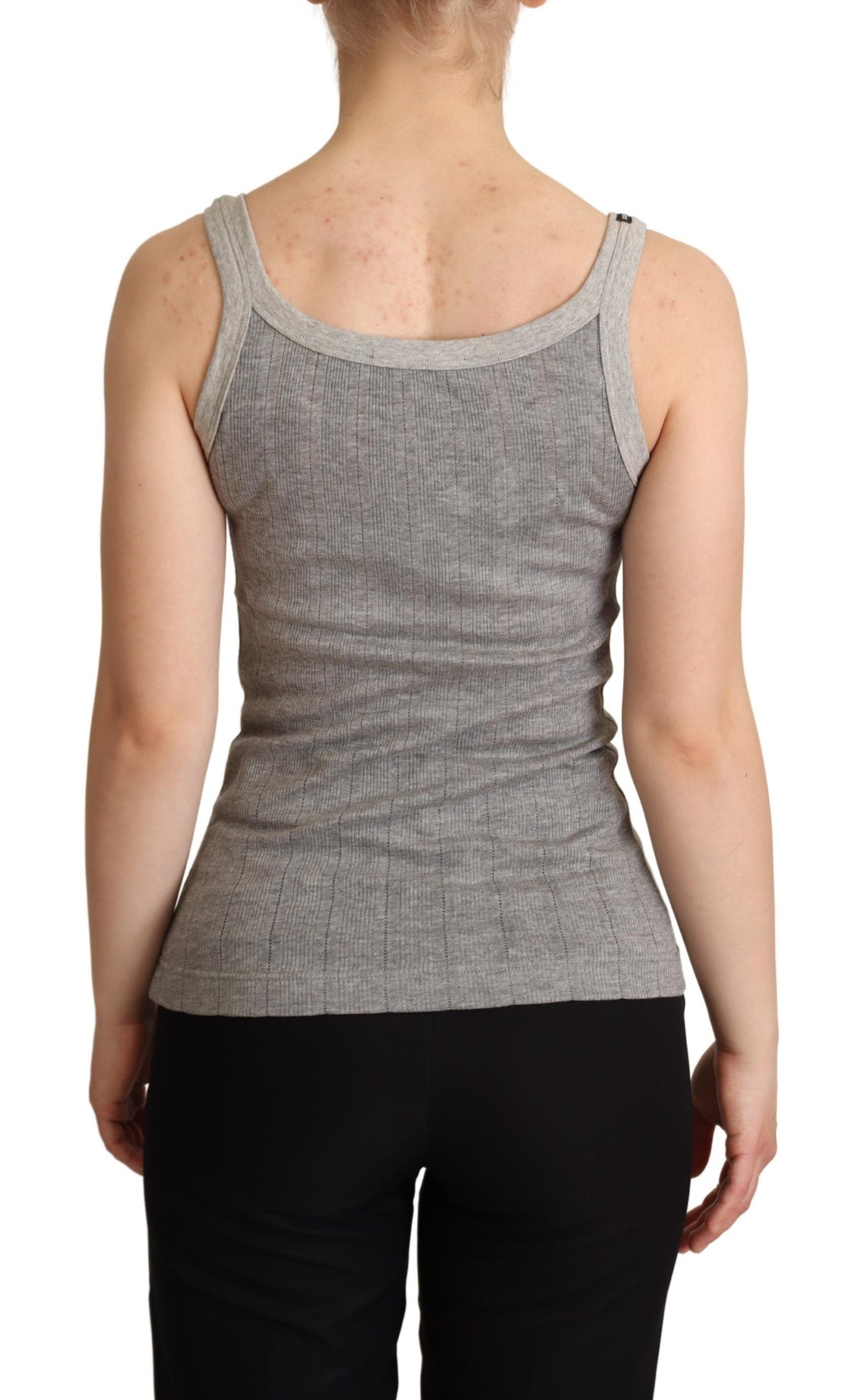 Dolce &amp; Gabbana Chic sleeveless grey tank top