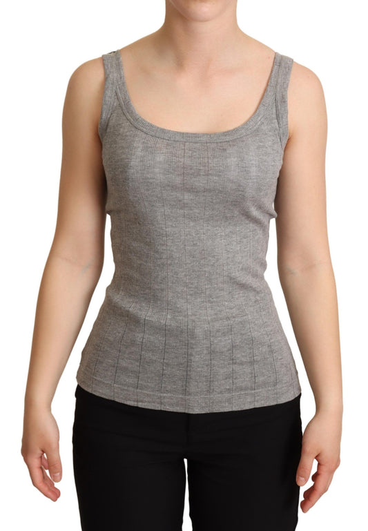 Dolce &amp; Gabbana Elegant sleeveless grey tank top