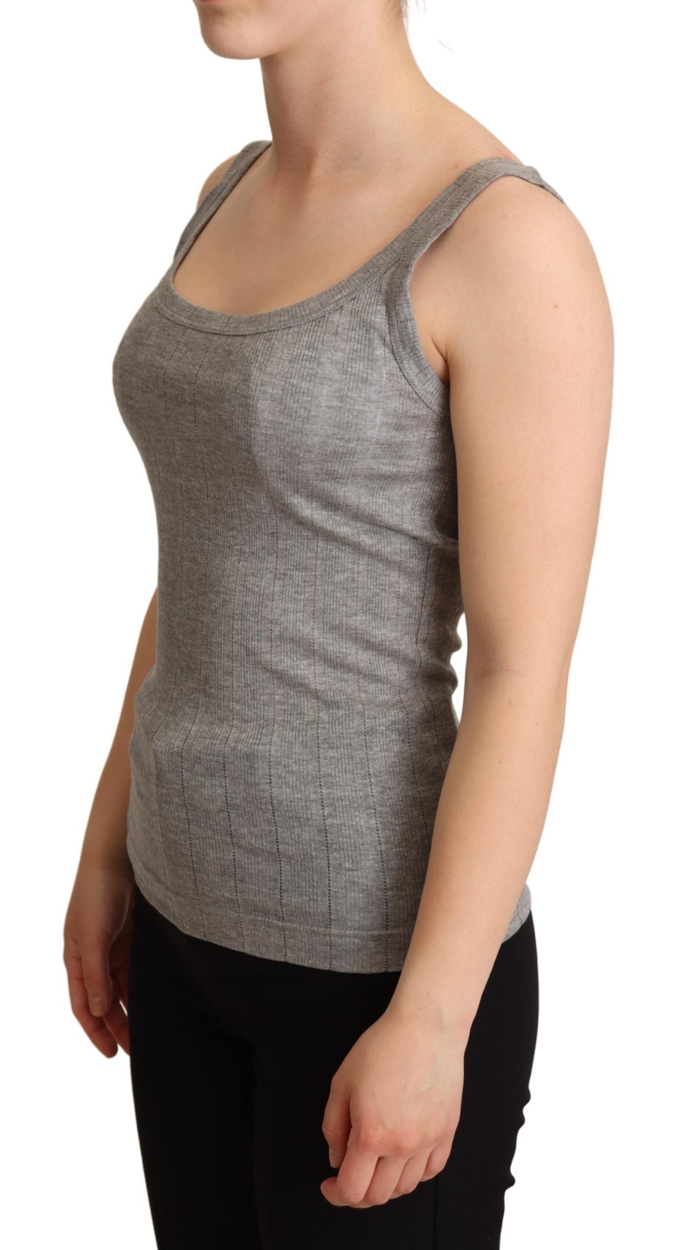 Dolce &amp; Gabbana Elegant sleeveless grey tank top