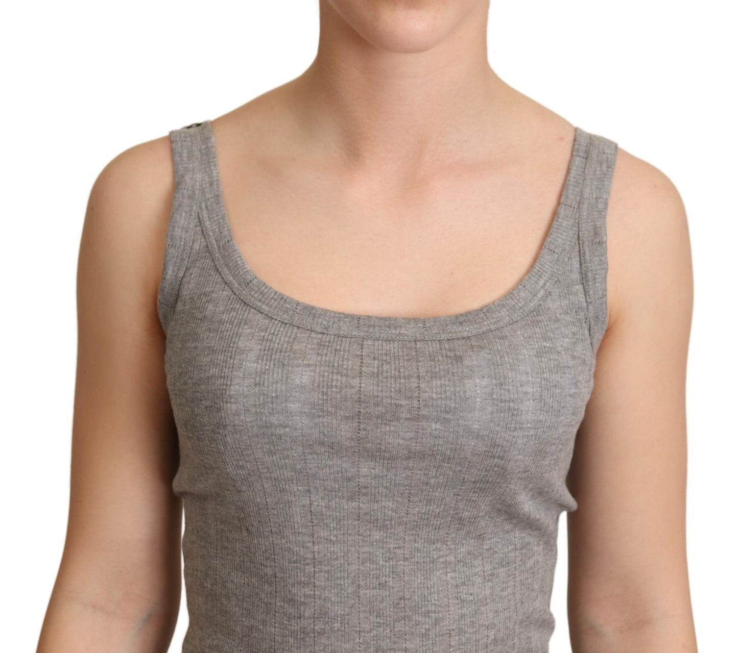 Dolce &amp; Gabbana Elegant sleeveless grey tank top