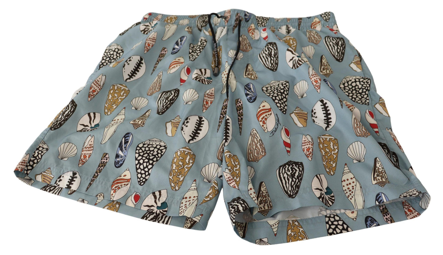 Dolce &amp; Gabbana Elegant swim shorts with shell print