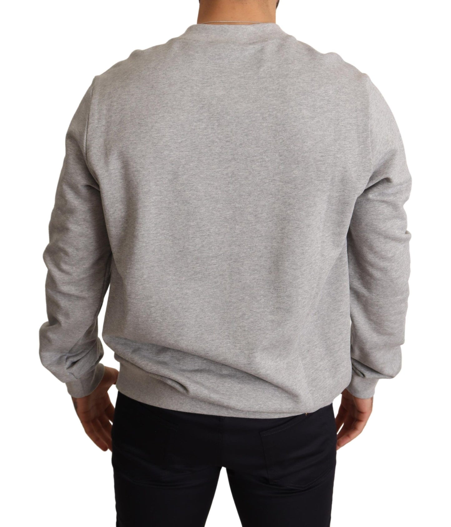 Dolce & Gabbana Regal Crown Pullover aus Baumwolle - Sophisticated Gray